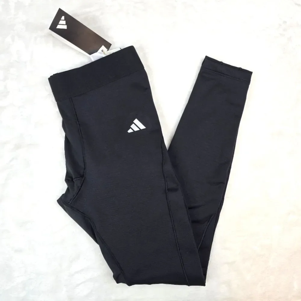 NWT Adidas Techfit Long Black Soccer Tights Sz Medium
